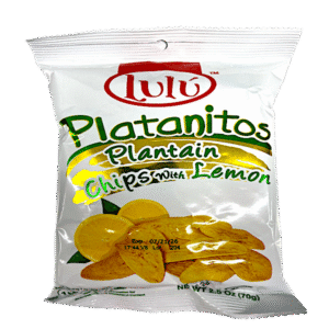 LULU PLATANITOS CHIPS WITH LEMON 30 CASE