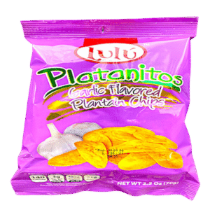 LULU PLATANITOS GARLIC CHIPS 30 CASE