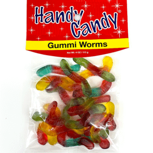 HANDY CANDY GUMMI WORMS 12 CASE