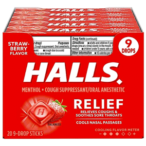 HALLS STRAWBERRY FLAVOR 20 PACKS
