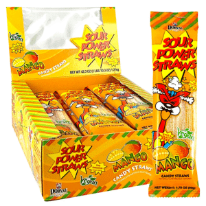 SOUR POWER STRAWS MANGO 24 CASE