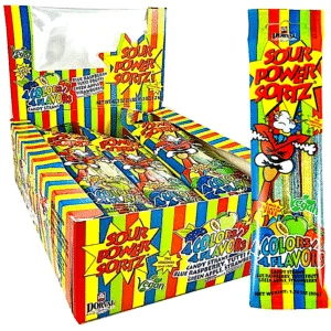 SOUR POWER STRAWS RAINBOW 24 CASE