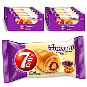 7 DAYS SOFT CROISSANT PEANUT BOTTER&JELLY 2.65OZ 2 PACKS 6-12 CASE