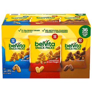 BELVITA BITES BREAKFAST BISCUITS VARIETY PACK 1 OZ.36 CASE