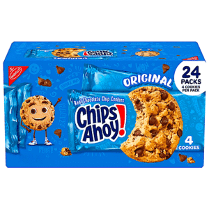 CHIPS AHOY! CHOCOLATE CHIP COOKIES, SNACK PACKS 1.55 OZ. 24 CASE