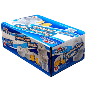 DUCHESS MINI POWDERED SUGAR DONUTS 3 OZ 12 CASE