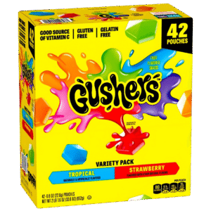 FRUIT GUSHERS SNACKS TROPICAL 8 OZ 42 CASE