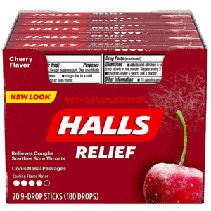 HALLS CHERRY FLAVOR 20 PACKS