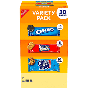 NABISCO OREO.CHIPS AHOY.NUTTER COOKIE VARIETY PACK 30 CASE