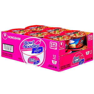 NONGSHIM BOWL NOODLE SPICY SHRIMP 3,3 OZ 12 CASE