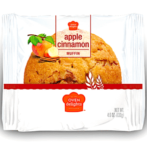 OVEN DELIGHTS APPLE CINNAMON  MUFFIN 4.6 OZ 2 PACKS 6-12 CASE