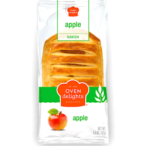 OVEN DELIGHTS APPLE DANISH 4.OZ 2 PACKS 6-12 CASE