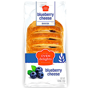 OVEN DELIGHTS BLUEBERRY CHEESE DANISH 4.OZ 2 PACKS 6-12 CASE