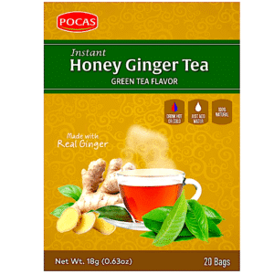 POCAS HONEY GINGER TEA GREEN TEA 20 CASE
