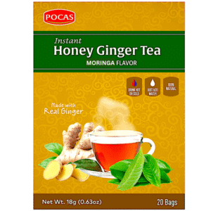 POCAS HONEY GINGER TEA MORINGA 20 CASE