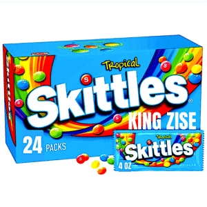 SKITTLES TROPICAL KING SIZE 4 OZ 24 CASE