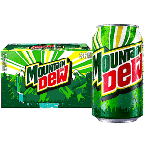 MOUNTAIN DEW SODA 12 OZ. CANS 24 PAKS