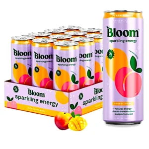 BLOOM SPARKLING ENERGY PEACH 12OZ 12 PACK