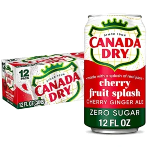CANADA DRY CHERRY GINGER ALE 12 OZ CANS 12 CASE