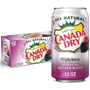 CANADA DRY SELTZER TRIPLE BERRY 12 OZ CANS 12 CASE