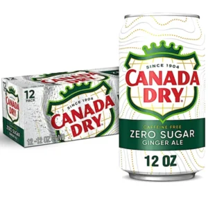 CANADA DRY ZERO SUGAR GINGER ALE 12 OZ CANS 12 PACK