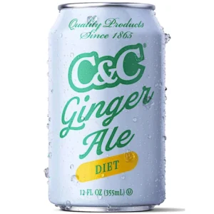 C&C DIET GINGER ALE SODA 12OZ CANS 24 PACK