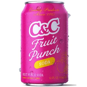 C&C FRUIT PUNCH SODA 12OZ CANS 24 PACK