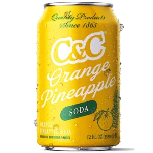 C&C ORANGE PINEAPPLE SODA 12OZ CANS 24 PACK