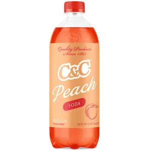 C&C PEACH SODA 24OZ BOTTLES 24 PACK