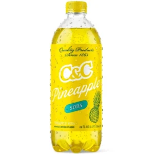 C&C PINEAPPLE SODA 24OZ BOTTLES 24 PACK