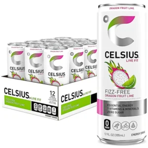 CELSIUS FIZZ FREE DRAGON FRUIT LIME 12 OZ 12 CASE