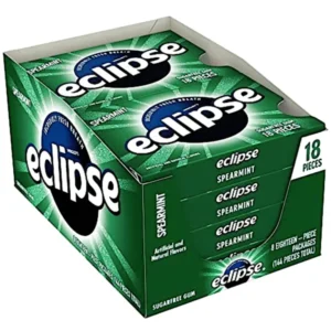ECLIPSE GUM SPEARMINT GREEN 18 PCS 8 CASE