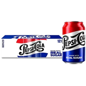 PEPSI COLA REAL SUGAR 12 OZ CANS 12 CASE