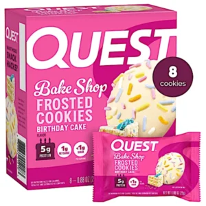 QUEST FROSTED BIRTHDAY COOKIES 8 PACK