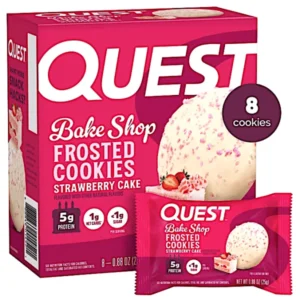 QUEST FROSTED STRAWBERRY COOKIES 8 PACK