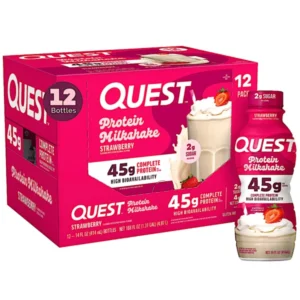 QUEST PROTEIN MILKSHAKE STRAWBERRY 14 OZ 12 CASE