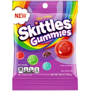 SKITTLES GUMMIES WILD BERRY 5.80 OZ 12 CASE