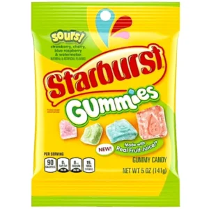STARBURST GUMMIES SOURS 5OZ 12 CASE