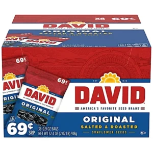 DAVID SUNFLOWER SEEDS ORIGINAL 36 CASE