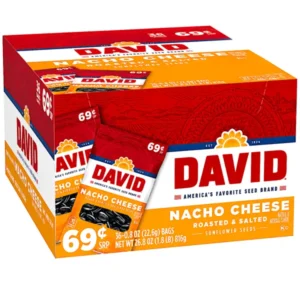 DAVID SUNFLOWER SEEDS NACHO CHEESE 36 CASE
