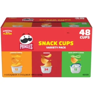 PRINGLES SNACK CUPS POTATO CRISPS VARIETY 48 CASE