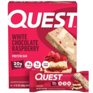 QUEST BARS WHITE CHOCOLATE RASPBERRY 12CT